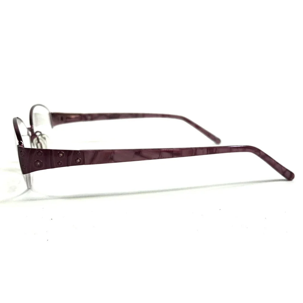 Clear Vision Eyeglasses Frames SOFIA ROSE Pink Purple Oval Half Rim 58-18-140